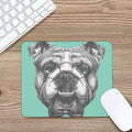 English Bulldog With Glasses Print Mouse Pad