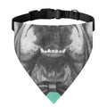 English Bulldog With Glasses Print Over The Collar Dog Bandana