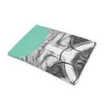 English Bulldog With Glasses Print Pet Cooling Mat Cover