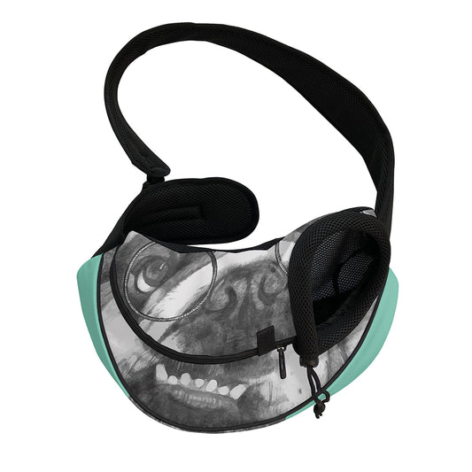 English Bulldog With Glasses Print Pet Sling Carrier