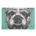 English Bulldog With Glasses Print Placemat