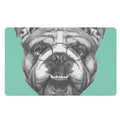 English Bulldog With Glasses Print Polyester Doormat