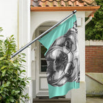 English Bulldog With Glasses Print Polyester Flag