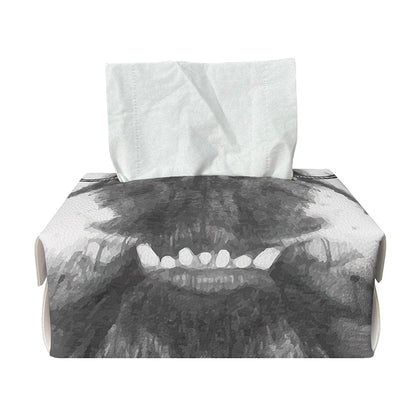 English Bulldog With Glasses Print Rectangle Tissue Box Cover