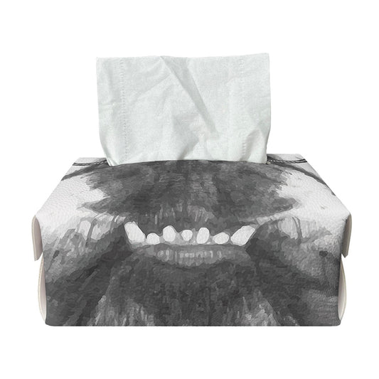 English Bulldog With Glasses Print Rectangle Tissue Box Cover