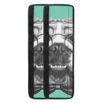 English Bulldog With Glasses Print Refrigerator Handle Covers