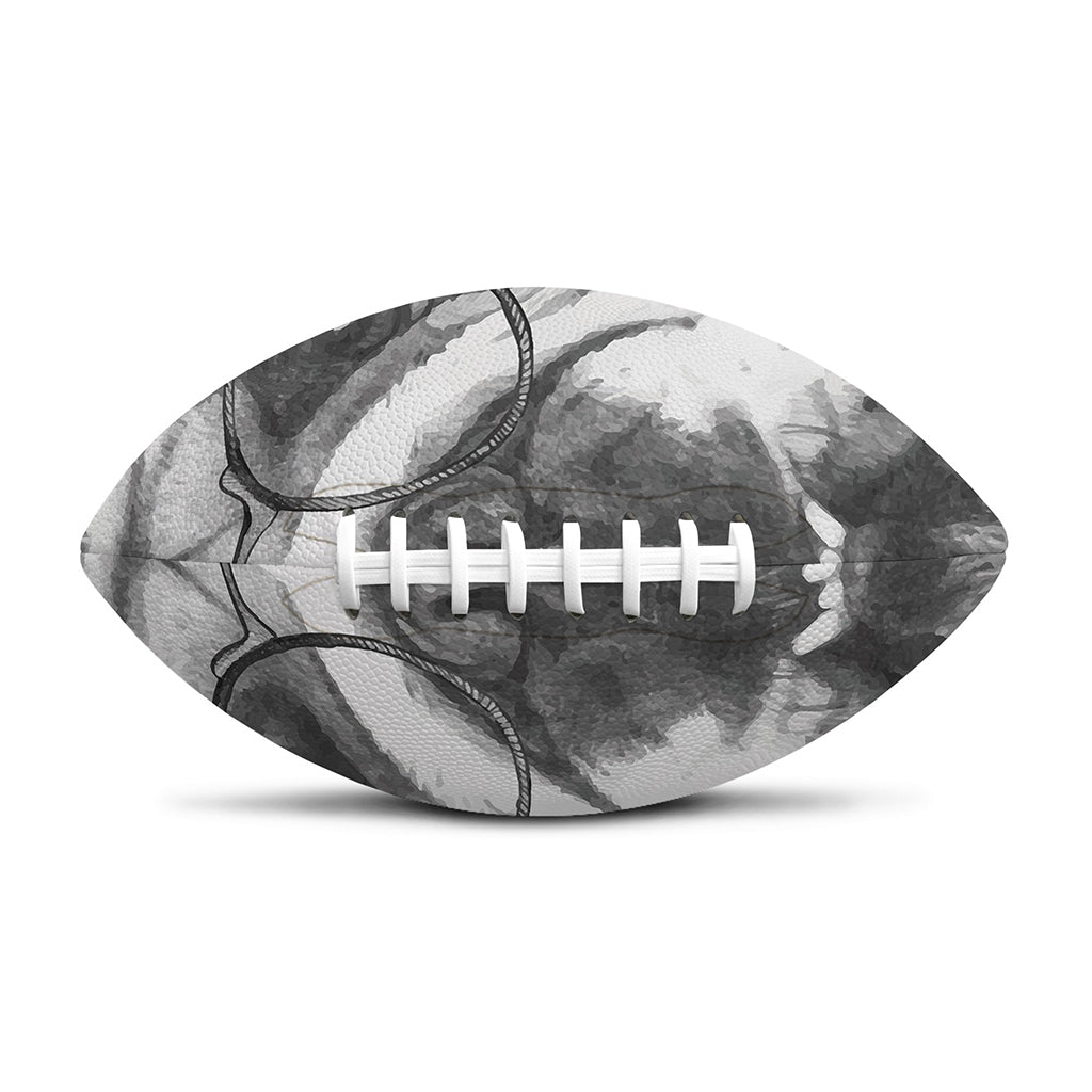 English Bulldog With Glasses Print Rugby Ball