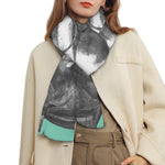 English Bulldog With Glasses Print Scarf