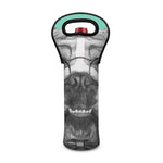 English Bulldog With Glasses Print Single Neoprene Wine Tote