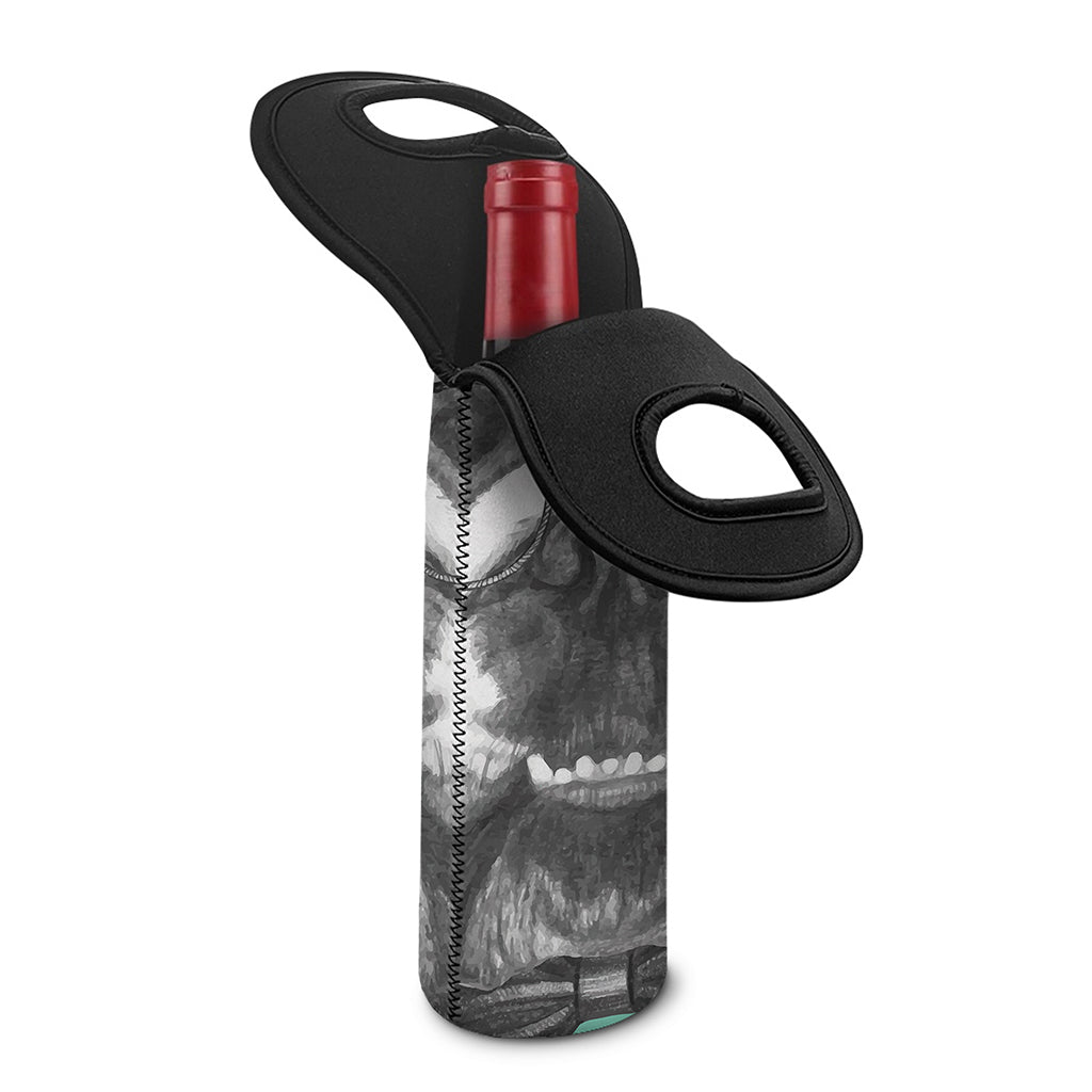 English Bulldog With Glasses Print Single Neoprene Wine Tote