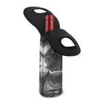 English Bulldog With Glasses Print Single Neoprene Wine Tote