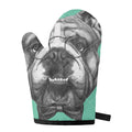English Bulldog With Glasses Print Single Oven Mitt