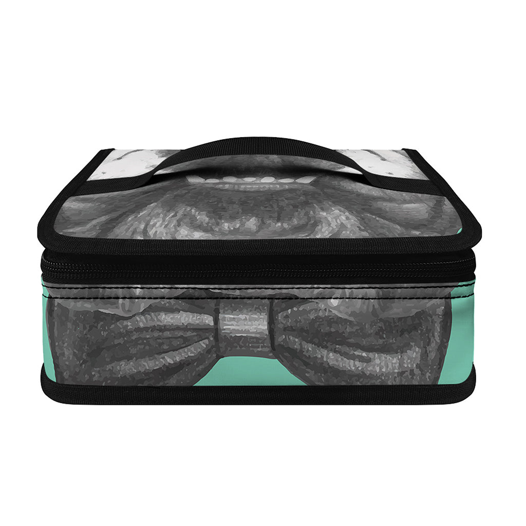 English Bulldog With Glasses Print Small Lunch Bag