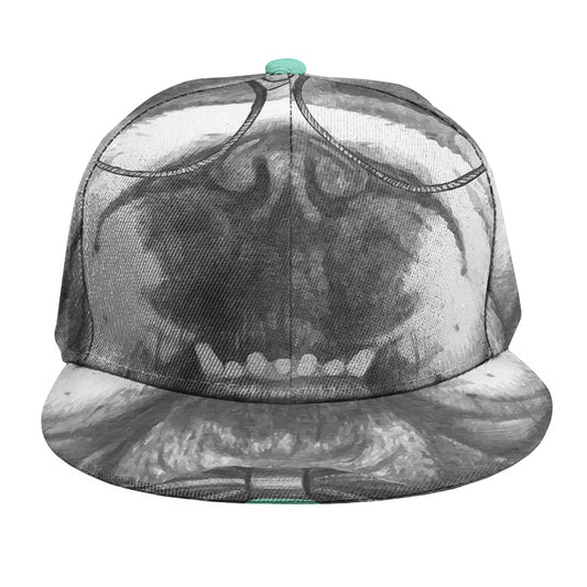English Bulldog With Glasses Print Snapback Cap