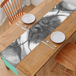 English Bulldog With Glasses Print Table Runner