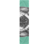 English Bulldog With Glasses Print Table Runner
