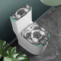 English Bulldog With Glasses Print Toilet Lid And Tank Cover Set