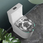 English Bulldog With Glasses Print Toilet Lid Cover