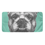 English Bulldog With Glasses Print Towel