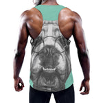 English Bulldog With Glasses Print Training Tank Top