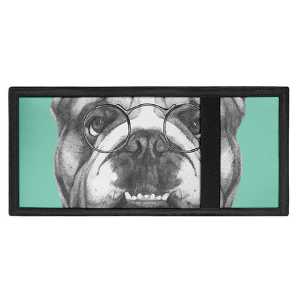 English Bulldog With Glasses Print Trifold Wallet