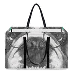English Bulldog With Glasses Print Utility Tote Bag