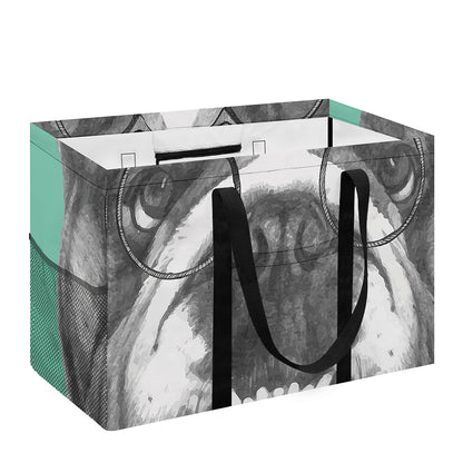 English Bulldog With Glasses Print Utility Tote Bag