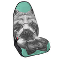 English Bulldog With Glasses Print Waterproof Car Seat Cover