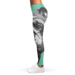 English Bulldog With Glasses Print Women's Leggings