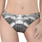 English Bulldog With Glasses Print Women's Thong