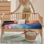 Erupting Volcano Print Baby Crib Sheet
