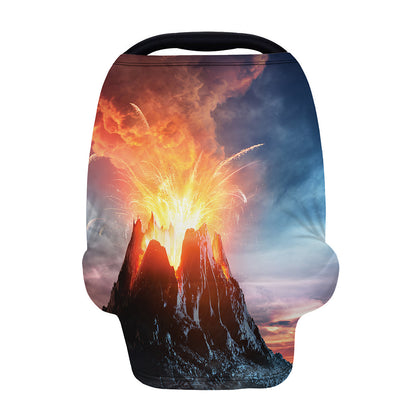 Erupting Volcano Print Baby Seat Cover