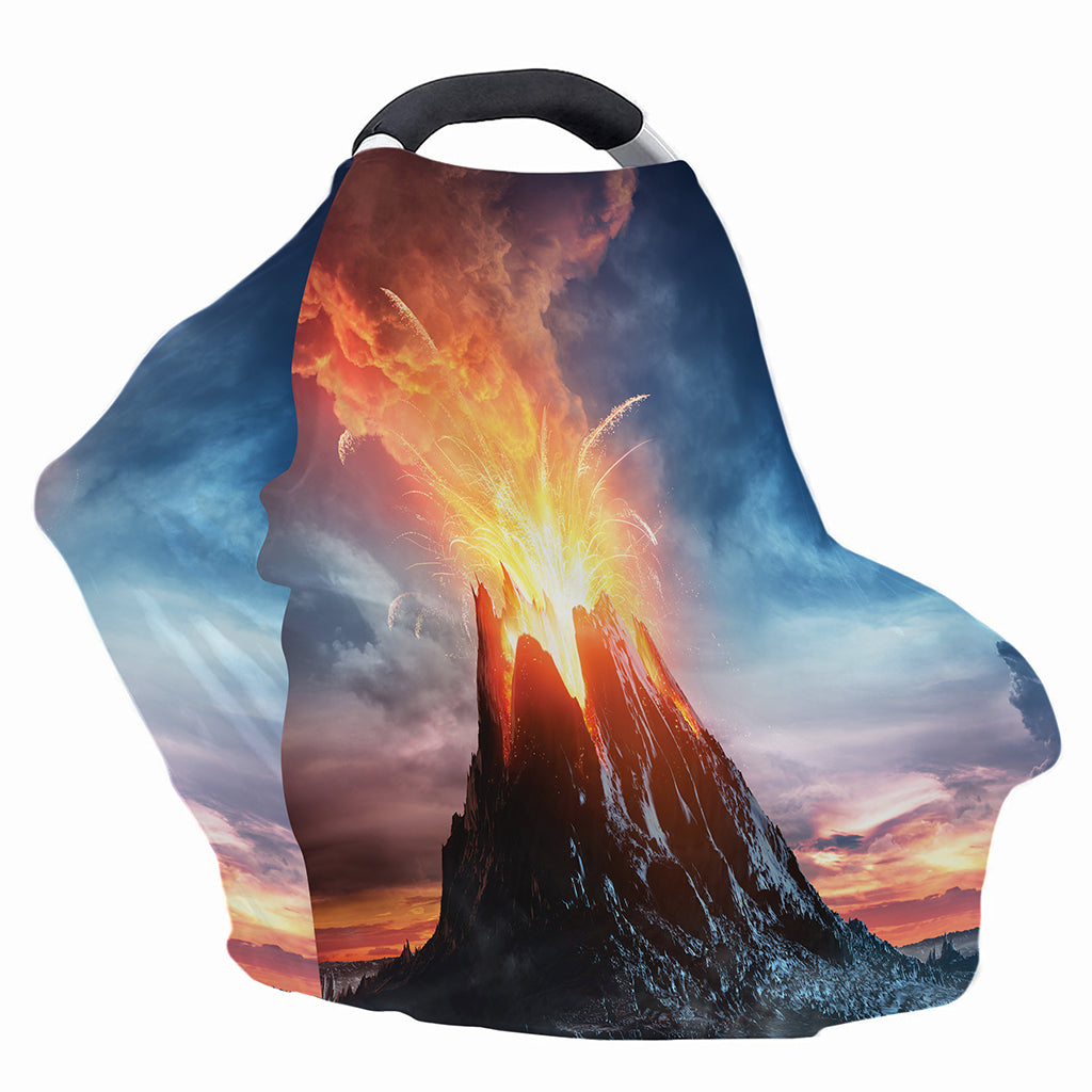 Erupting Volcano Print Baby Seat Cover