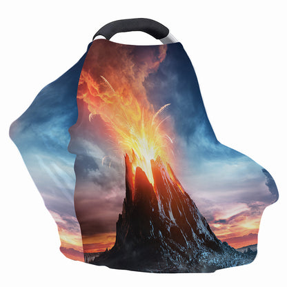 Erupting Volcano Print Baby Seat Cover