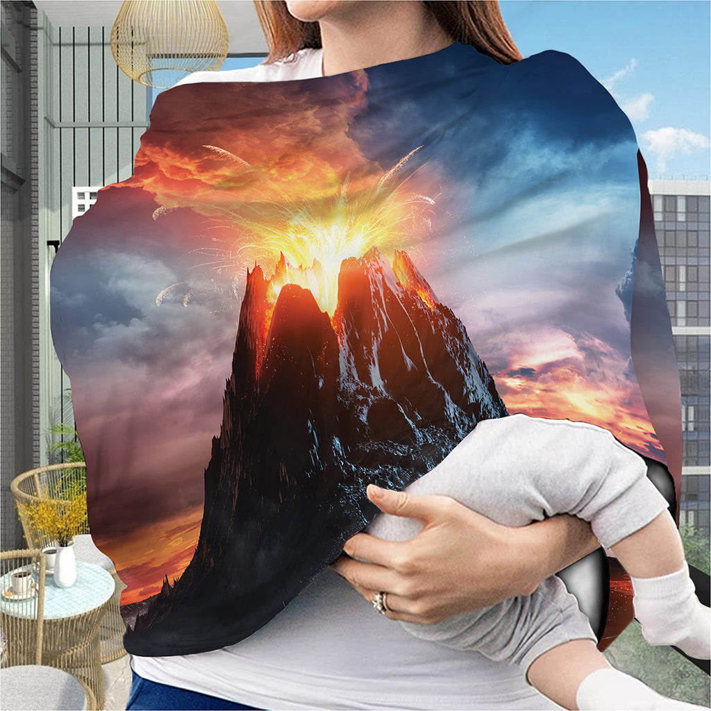 Erupting Volcano Print Baby Seat Cover