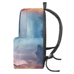 Erupting Volcano Print Backpack