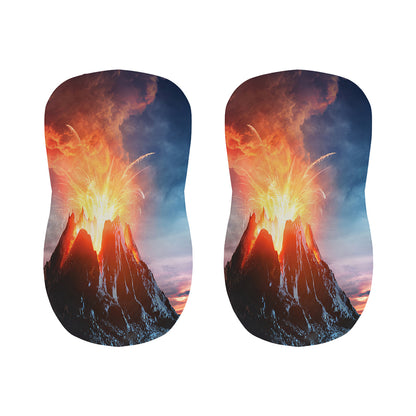 Erupting Volcano Print Bar Stool Covers