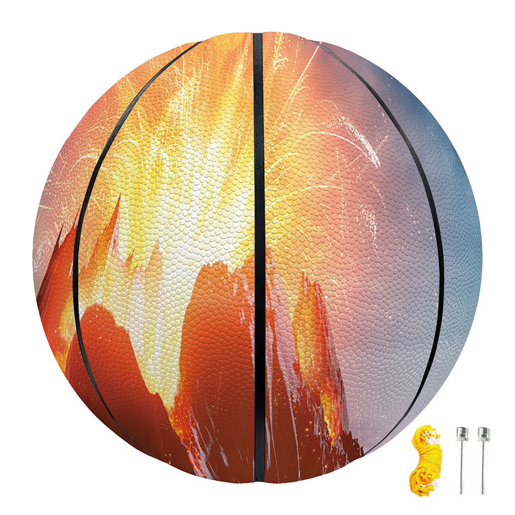 Erupting Volcano Print Basketball
