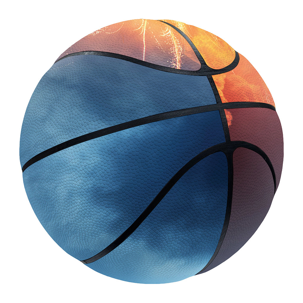 Erupting Volcano Print Basketball