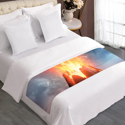 Erupting Volcano Print Bed Runner