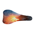 Erupting Volcano Print Bicycle Seat Cover