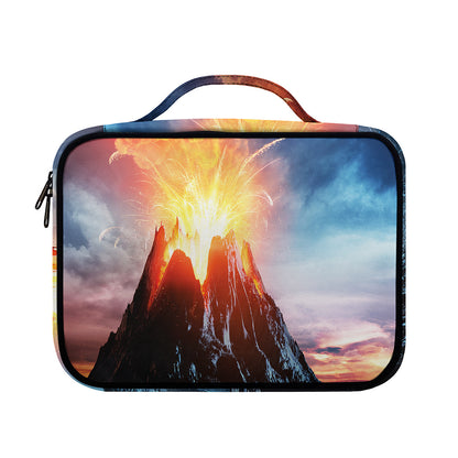 Erupting Volcano Print Briefcase Bible Bag