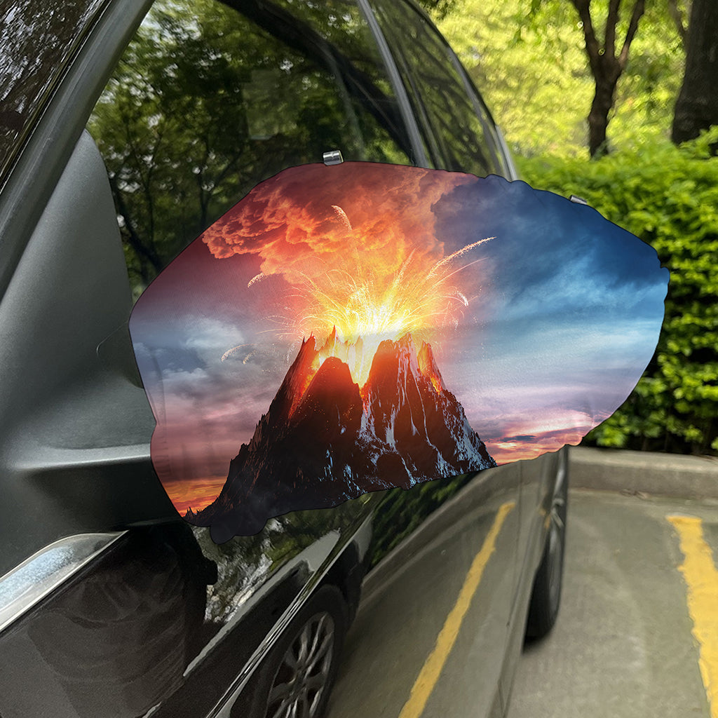 Erupting Volcano Print Car Side Mirror Covers