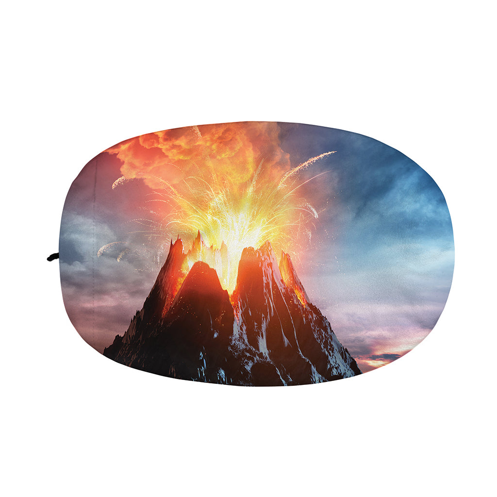 Erupting Volcano Print Car Side Mirror Covers