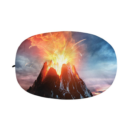 Erupting Volcano Print Car Side Mirror Covers