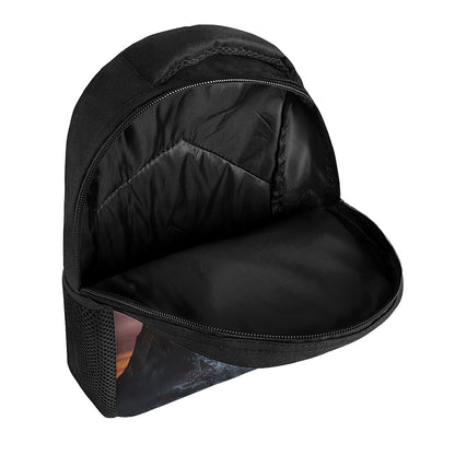 Erupting Volcano Print Casual Backpack