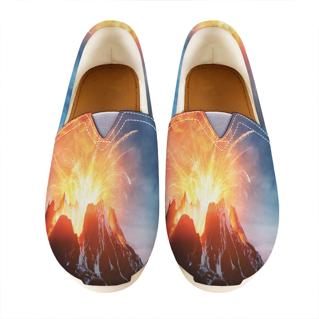 Erupting Volcano Print Casual Shoes