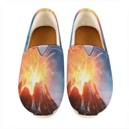 Erupting Volcano Print Casual Shoes