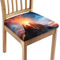 Erupting Volcano Print Chair Cushion Cover