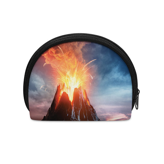 Erupting Volcano Print Coin Purse
